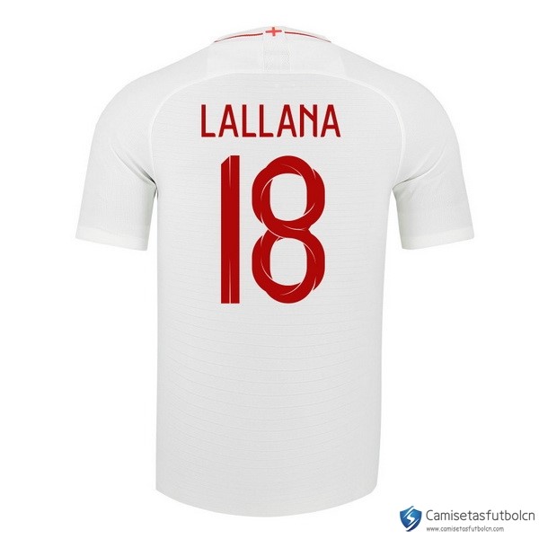 Camiseta Seleccion Inglaterra Primera equipo Lallana 2018 Blanco